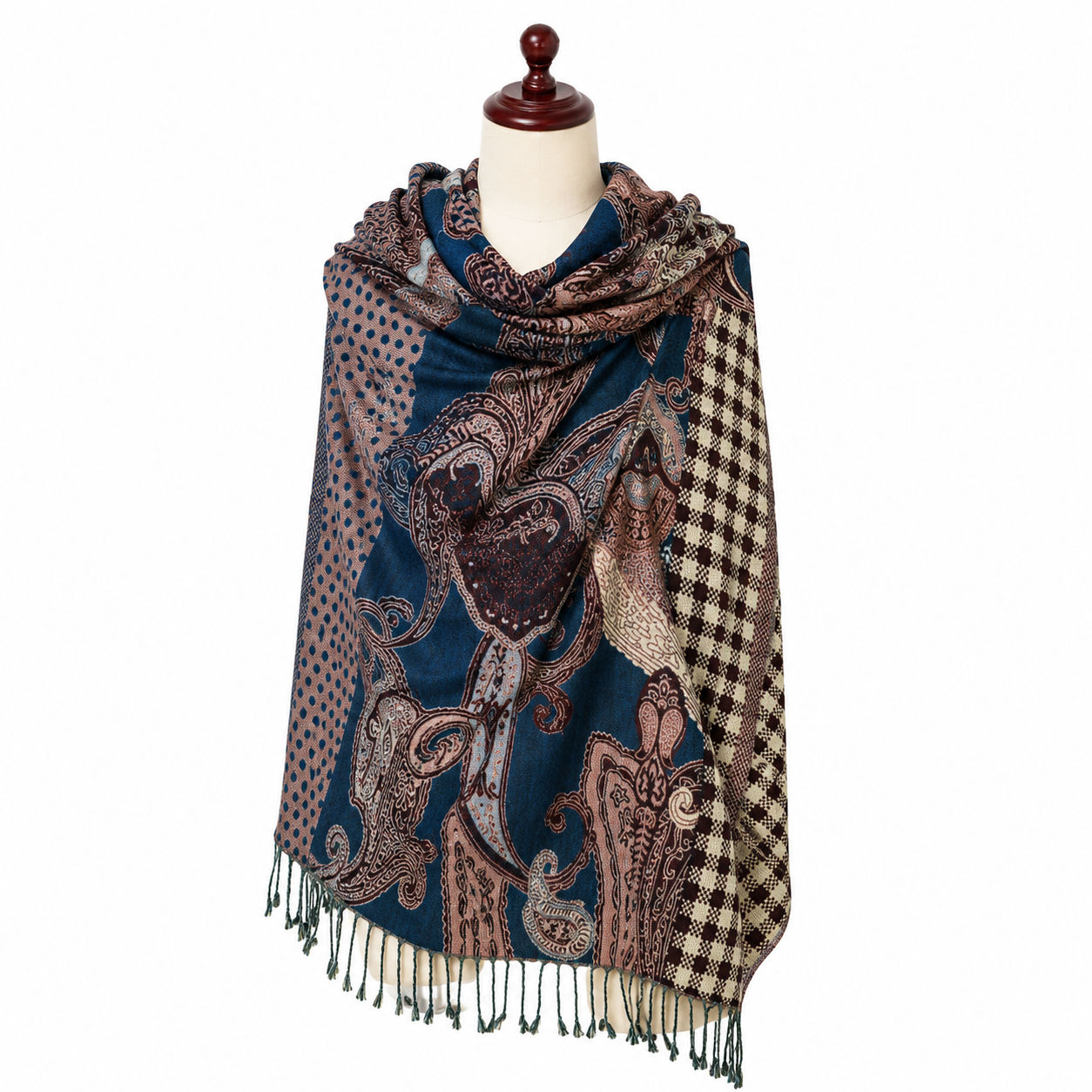 Fusion Paisley Wool Jacquard Scarf
